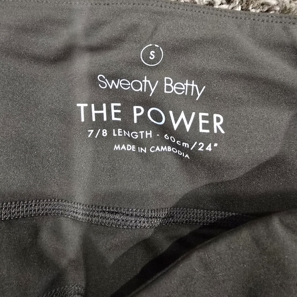SWEATY BETTY Power 7/8 Leggings in Urban Grey Sz Small - Picture 2 of 5